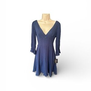 Lulu’s Navy V-Neck Dress - XS